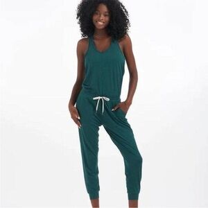 Vuori Lux Jumpsuit in Jade Heather